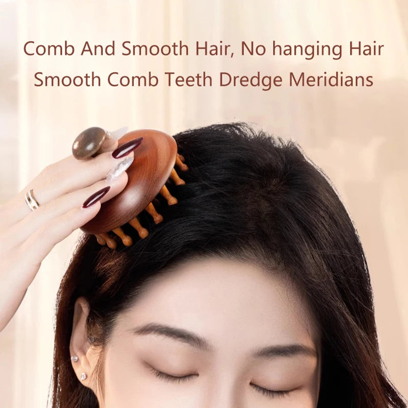 Natural Wood Massage Comb